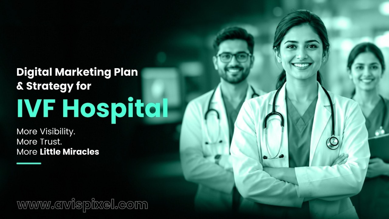 Doctor consulting a couple — digital marketing strategy for IVF hospitals