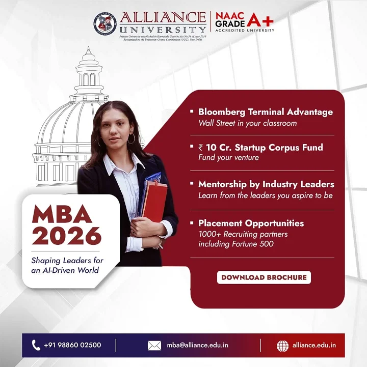 University admission campaign creative for Alliance University
