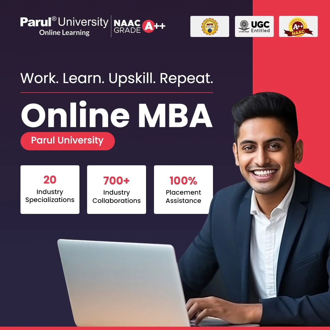 Student admission marketing creative for Parul University